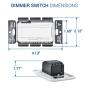 Hyperikon LED Dimmer Switch 3 Way Wall Switch/Single Pole Rocker and Slide Dimmer Light Switch, 150W LED/CFL, 700W Incandescent and Halogen Fixtures, White, UL - Wallplate Not Included, 3 Pack