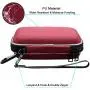 Lacdo Hard Drive Carrying Case for Western Digital WD My Passport Ultra WD Elements SE WD P10 Game Drive Portable External Hard Drive 1TB 2TB 3TB 4TB 5TB USB 3.0 2.5 inch HDD Travel Storage Bag, Red