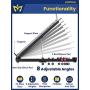Laptop Stand, Adjustable Laptop Stand Riser, Foldable Desktop Notebook Holder Mount, Adjustable Eye-Level Ergonomic Design, Portable Laptop Riser for Computer PC Tablet Phone, Multi-Angle EURPMASK