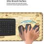 Vector Antique World Map Countries Gaming Mouse Pad Computer Keyboard Mouse Mat Large Extended Soft Ultra Thick Premium-Textured & Waterproof with Stitched Edges Non-Slip Rubber Base for Work, Laptop