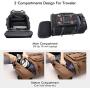 WITZMAN Travel Backpack for Men Women Canvas Backpack Carry on Luggage Rucksack Convertible Duffel Bag Large (A568 Black)