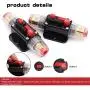 40A Audio Inline Circuit Breaker Reset Fuse Holder 12V-24V DC with Manual Reset and Installation Screws for Car Audio, Stereo Switch and Solar Inverter System