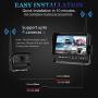 Backup Camera Wireless, Backup Camera for Trucks, Trailer Backup Camera System DVR Digital Wireless AHD Video Recording (Rear & Front View Camera) 7 inch Monitor for Bus/Motorhome 12V-24V Night Vision