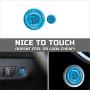 ToolEpic for Dodge Challenger Charger Durango Hellcat Decal Accessories 2015-2021 - Engine Start Stop Button Overlay Sticker Emblem - Push to Start Button Baby Blue Badge Cover - Perfect for Decals