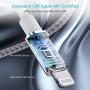 Syncwire iPhone Charger Cable (6ft/2m), [Apple MFi Certified] Lightning Cable Nylon Braided USB Fast Charging Cord Compatible with iPhone 12 11 Pro Xs Max XR 8 7 6 Plus SE 5, iPad iPod, Alloy Silver