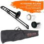 pInstrument Plastic pBone Trombone - Mouthpieces and Carrying Bag - Bb Authentic Sound for Student & Beginner - Durable ABS Construction - Black