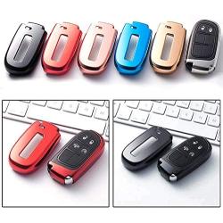 Xotic Tech Black Soft TPU Remote Smart Key Fob Shell Cover for Jeep Chrysler Dodge