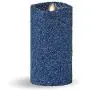 Luminara Flameless Pillar Candle (Blue Glitter, 7-Inch Tall); LED Battery-Operated Candle with Remote, Great for Christmas and Holidays
