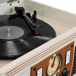 Victrola 8-in-1 Bluetooth Record Player & Multimedia Center, Built-in Stereo Speakers - Turntable, Wireless Music Streaming | Oak