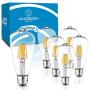 Dimmable LED Edison Light Bulbs: 6 Watt, 4000K Cool White Lightbulbs - 60W Equivalent - E26 Base - Vintage Light Bulb Set - 6 Pack
