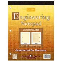 Roaring Spring Signature Collection 5x5 Grid Covered Engineering Pad, 1 Case (24 Total), 20# Buff, 3 Hole Punched, 8.5'' x 11'' 80 Sheets, Buff Paper