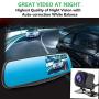 CarThree Backup Camera Night Vision HD 170 Degree Fisheye Lens Car Rear View Parking Camera Waterproof Reverse Auto Back Up Car Backing Camera for All Vehicles