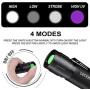 LETION UV Flashlight,LED UV Torch 2 in 1 UV Black Light with 500LM Highlight & 4 Mode & Waterproof for Pet Clothing Food Fungus Detection/Night Fishing/Travel