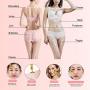 4-IN-1 Beauty Bar 24k Golden Pulse Face Massager, Electric Jade Roller Facial Massager Rose Quartz, Beauty Natural Round Pink Jade, T Shape Energy Facial Roller and T shape face slimming bar, 3D Eye R