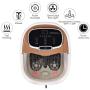 Giantex Foot Spa Bath Massager w/ Heat, Water Shower Adjustable in Angles, Motorized Shiatsu Massage Balls & 2 Maize Rollers, Time & Temper Control, LED Display, Home Pedicure Foot Bath Tub, Brown