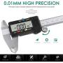 Digital Calipers Micrometer, POWERAXIS Electronic Vernier Calipers Measuring Tool Caliper Micrometer |150mm/0-6 Inch | with Large LCD Screen Inch/Fractions/Metric Conversion -Silver