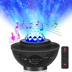 Galaxy Star Light Projector Skylight Nightlight Projector for Bedroom Ceiling,with Music Speaker,Remote Control,Voice Control,Night Light Projector for Kids Adults Birthday Party Decoration