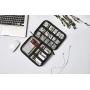 Travel Cable Organizer Bag, Electronics Accessories Carry Cases Portable Cord Organizer Bag Case for USB Cable Cord Pen Hard Cables Earphone Ipad iPhone with 8 Cable Ties (Up to 7.9)