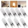 9 Pack,G9 Halogen Light Bulbs 40 Watt ,Crystal Clear Lense, T4/Q40/G9/CL/120V JD Type Halogen House Hold Light Bulb,for Hanging Pendant Accent Type Spot Down Lamp Chandelier Sconce Fixture Lighting