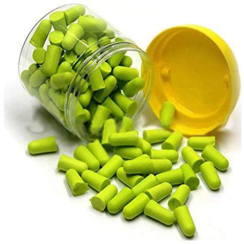 Emoly 50 Pairs Foam Ear Plugs, Premium Ear Plugs Noise Reduction - 34dB SNR Super Soft Foam Ear Plugs Noise Reduction Hearing Protector for Sleeping, Snoring, Travel, Shooting and Work (Green)
