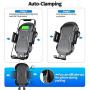 Wireless Car Charger Mount Auto Clamping, VIOY 10W 7.5W Qi Fast Charging with Suction Cup, Windshield Dashboard Air Vent Car Wireless Phone Charger Compatible with Smartphones (4-6'')