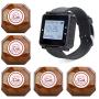 Retekess T128 Restaurant Pager System,Nurse Call System,Beep,Max 500,Customize,Wide Coverage,5 1-Key Waterproof Call Button for Waiter,Staff,Caregiver
