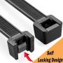 26'' Cable Ties, Thick and Heavy Duty with 200 Pounds Tensile Strength, Black Zip Ties, 50 Pack
