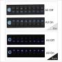 Voswitch Overhead 8-Switch Pod/Panel with Control and Source Box Blue Backlight Compatible with Jeep Wrangler JK JKU 2007-2018