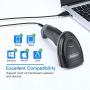 Eyoyo 1D Bluetooth Barcode Scanner Wireless,USB Wired/Bluetooth/ 2.4G Wireless Connection Hand Scanners with Time & Date Prefix Suffix USB Bar Code Reader for Inventory Management