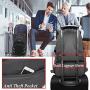 Backpack Bookbag for School College Student Business Travel with USB Charging Port Fit Laptop Up to 15.6 Inch Luggage Chest Straps Night Light Reflective (Black)