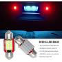 Phinlion Super Bright DE3175 LED Ice Blue Bulb 3030 6-SMD Festoon 1.25'' 31mm DE3021 DE3022 LED Bulbs for Interior Map Reading Dome Trunk Courtesy Light, Pack of 4