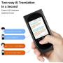 Language Translator Device Interpreter Device Two Way Voice Translator Support 106 Languages with Camera Translation for Traveling Learning Chatt Business (Black)