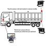 HD Backup Camera and Monitor Kit 7 Inch LCD Rear View Monitor Easy Installation for Cars, Trucks, Pickups, Hard-Wired Dual Waterproof Night Vision Camera Continuous Use Grid Lines