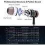 USB Type C Earphones Stereo in Ear Earbuds Headphones with Microphone Bass Earbud with Mic and Volume Control Compatible with Google Pixel 2/XL, Xiaomi, Huawei and More