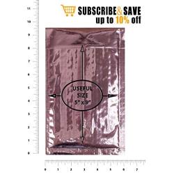 Amiff Bubble mailers 5x9 Padded envelopes 5 x 9. Pack of 10 Rose Gold Cushion envelopes. Exterior Size 6.5 x 9.25 (6 1/2 x 9 1/4) Peel & Seal Glamour Metallic foil. Mailing & Shipping.