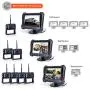 Yuwei Digital Wireless Backup Camera System,YW-77214 Dual HD 720P Camera Wireless Reverse System with Night Vision and Wide Viewing Angles, 7inch Wireless Monitor Split Screen for Trailer, RVs, Ca