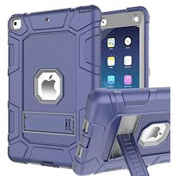 iPad 6th Generation Cases, iPad Case, iPad 9.7 Inch Case, Hybrid Shockproof Rugged Drop Protection Cover Built with Kickstand for iPad 9.7 inch A1893 / A1954 / A1822 / A1823