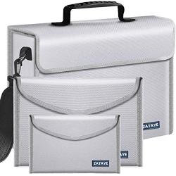 Fireproof Bags and Document Holders, 3 Pcs Set, Waterproof and Fire-Resistant Silicone Coated Fiberglass, Non-Itchy Layering, Portable Storage for Money, Passports or Electronics