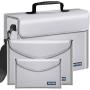 Fireproof Bags and Document Holders, 3 Pcs Set, Waterproof and Fire-Resistant Silicone Coated Fiberglass, Non-Itchy Layering, Portable Storage for Money, Passports or Electronics