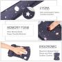 Keyboard Wrist Rest Pad and Mouse Wrist Rest Support Mouse Pad Set,DQQH Non Slip PU Base Wrist Support with Ergonomic Raised Memory Foam for Easy Typing & Pain Relief (Starry Night)