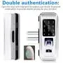 Electronic Smart Glass Door Lock Fingerprint Smart Lock Password Door Access Control System Fingerprint/Password/Swipe/Remote Unlock for Home Office (#3)