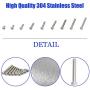 M3 x 4/6/8/10/12/14/16/18/20 mm Screw Assortment Kit 304 Stainless Steel Phillips Pan Head Machine Screws Bolts Nuts Lock Flat Washers with Storage Box - 810 Pieces