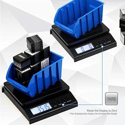 110 lb (50 kg x 1 g) Digital Postal Scale, Piece Counting, Wide Weighing Pan, Backlit LCD, AC Adapter, Multiple Weight Unit, Capacity: Max 50 kg (110 lb), Min 5 g (0.2 oz), Readability 1 g (0.1 oz)