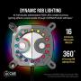 CORSAIR Hydro X Series,XC9 RGB CPU Water Block,16 Individually-addressable RGB LEDs,Software-Enabled,2066/sTR4