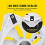 Corsair QL Series, iCUE QL120 RGB, 120mm RGB LED PWM White Fan, Triple Fan Kit with Lighting Node Core