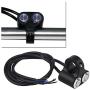 Motorcycle Handlebar Switch, 7/8inch 22mm Motorcycle Handlebar Switch Headlight Brake Fog Light ON/OFF Switch with Indicator Light(Type-c)