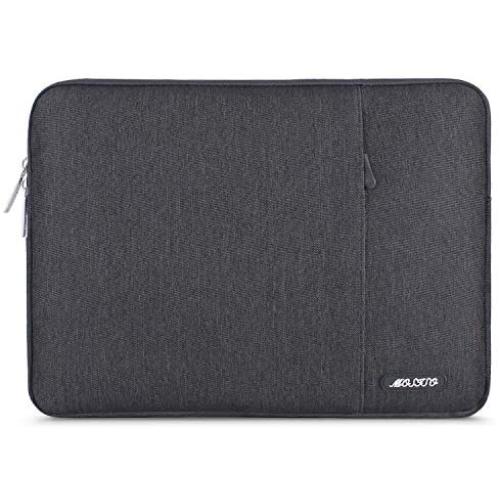 MOSISO Laptop Sleeve Bag Compatible with 13-13.3 inch MacBook Pro, MacBook Air, Notebook Computer, Water Repellent Polyester Vertical Protective Case with Pocket, Space Gray