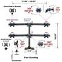 EasyMountLCD EZM Deluxe Hex Monitor Mount Stand Free Standing with Grommet Mount Option Supports up to 6 28'' (002-0023)