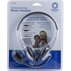 Power Gear Universal Over the Ear Headphones, All In One, Microphone, Work From Home, Music, Gaming, Works for iPhone Android PC Mac Skype Zoom Teams Discord VoIP, Black, 98974