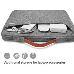 tomtoc 360 Protective Laptop Carrying Bag for 13-inch MacBook Air M1/A2337 2018-2021, MacBook Pro with USB-C M1/A2338 2016-2021, 12.9 iPad Pro (3rd/4th Gen), Dell XPS 13, Spill-Resistant Laptop Case